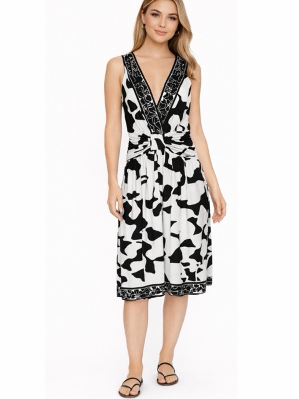 White House Black Market Floral Sleeveless Dress